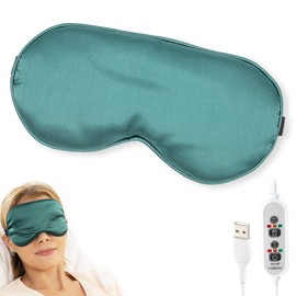 Eye Heat Mask - Super Soft Silk Surface Remote Control 3 Modes + 3 Heat Levels Elastic