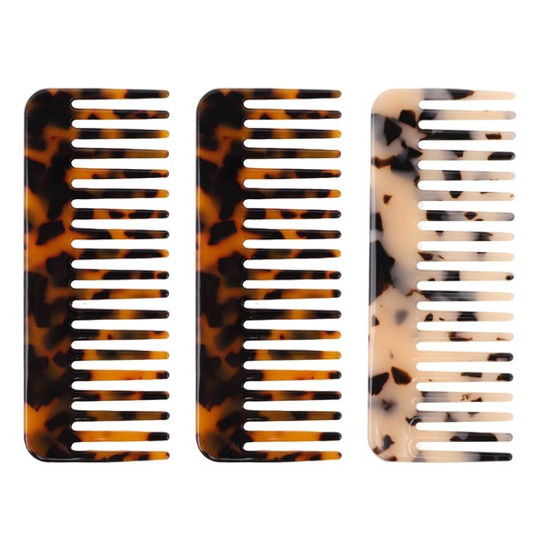 FAMULP 3 Pcs Wide Tooth Comb, Wide Tooth Detangling Comb,
