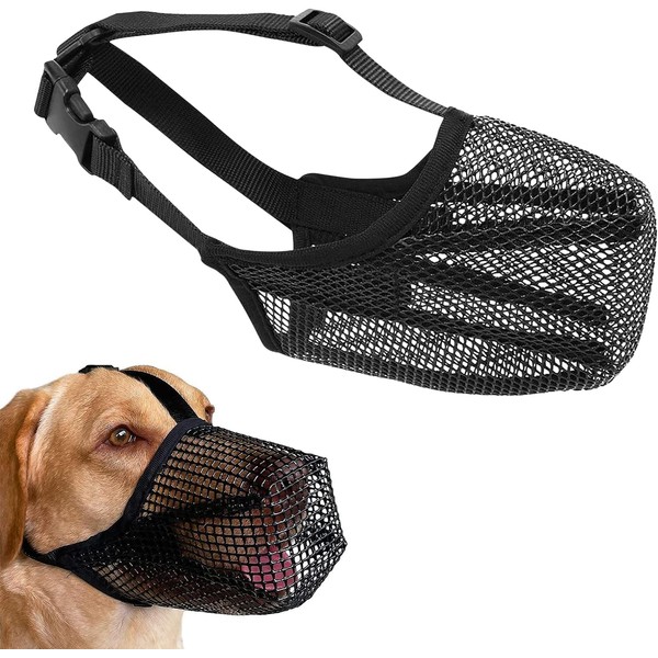 RICHDMI Nylon Muzzle for Dogs, Muzzles for Dogs, Breathable Muzzle