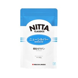 Nitta Gelatin, New Silver, 17.6 oz (500 g), 1 Piece, Gelatin Granules, Powder Gelatin, Powder, Coagulant