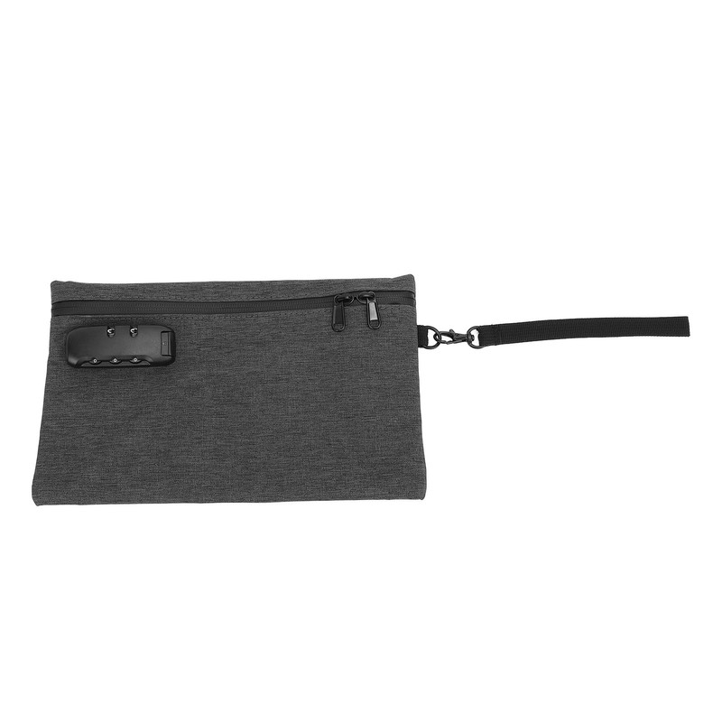 Activated Carbon Smell Proof Bag with Combination Lock Gray Smell