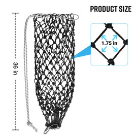 MIYABALA Hay Net for Horses,36 Inch Length Slow Feed Hay Net, Premium PE Material Hay Bags for Horses Goats Sheep, Easy to Hang with Steel Quick Links