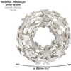 COM-FOUR® Vine Wreath with Stars, Decorative Table Wreath Made of