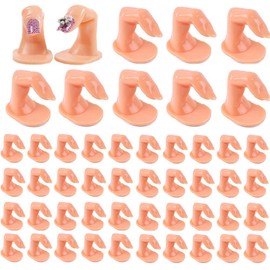 Lorvain 50 piezas de práctica de los dedos de entrenamiento, manicura de uñas, modelo de práctica de uñas, uñas acrílicas para práctica de dedos, decoración de exhibición