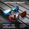 Ofwin Polarized Sports Sunglasses for Men Women Unbreakable Frame Cycling