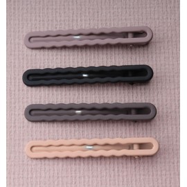 SOWAKA 4 Pcs Hollow Hair Clips for Styling Hair Barrettes Rectangle Cute Large Hairpins for Women Girls Hair Accessories DIY Crafting Wedding Birthday Party Hair Decoration (Wave)