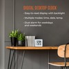 Marathon Digital Desktop Clock, Blue - Easy-to-Read 3.5” Display with