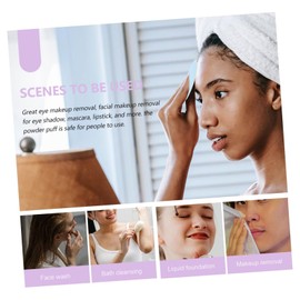 Ipetboom 120pcs Makeup Remover Sponge Facial Cleaning Pads for Deep Cleansing Random Colors for Home Travel Use for Eye Makeup Cosmetics Removal