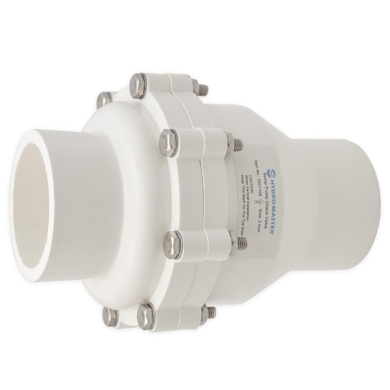 Hydro Master Plastic Sump Pump Check Valve With No Hub