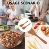 2PCS Wooden Spatula,Bamboo Spatula, Long Handle for Frying, Baking &