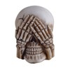 Set of 3 White Skulls - Hear Nothing, See, Say