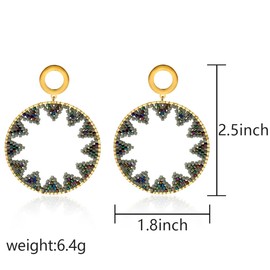 Large Vintage Pearl Earrings for Women Bohemian Hoop Earrings Exaggerated Lightweight Hoop Earrings, Stainless Steel, No Gemstone