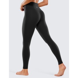 CRZ YOGA Womens Butterluxe High Waisted Yoga Leggings 28" - Double Seamed Buttery Soft Comfy Athletic Gym Workout Pants Black XX-Large