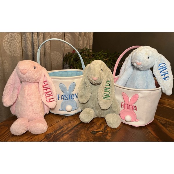 Unbranded PINK Personalized Embroidered Embroidery 16” Plush Bunny Rabbit Easter