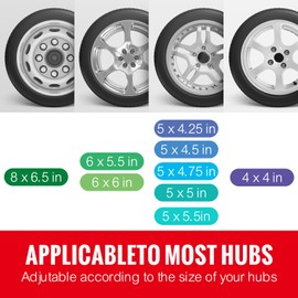 Happybuy Tire Holder, Utility Trailer Tire Bracket, Supports up to 160 lbs, Compatible with 4, 5, 6, & 8 Lug Wheels for 4" to 6.5" Bolt Configurations