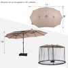 Tiimmgaal 14FT Black Outdoor Umbrella Net, Suitable for Patio Gazebo