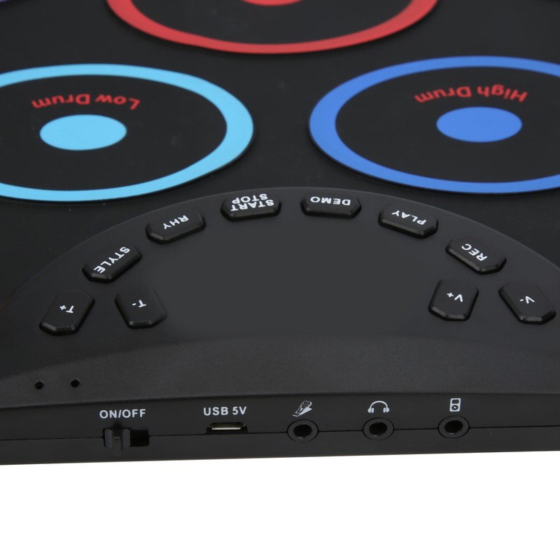 Electronic Drum Pad Portable Colored Hand Rolled Adult Beginner Percussion