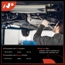 A-Premium Rear Catalytic Converter with Gasket Kit Direct-Fit Compatible with Ford Fusion 2010-2012 2.5L & Mercury Milan 2010-2011 2.5L, E.P.A. Compliant, Replace# AE5Z5E212G, AE5Z5E212Q
