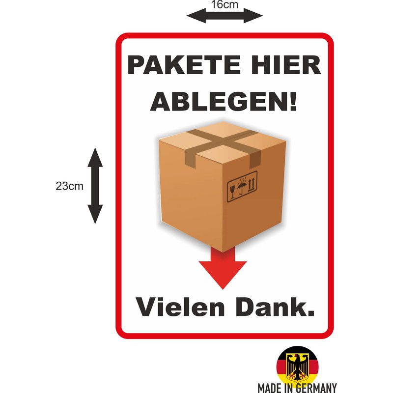 Daged Sticker Size 23 x 16 cm Post Delivery Parcel
