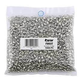 American Fishing Wire Grúas giratorias de latón, tamaño #3, 100 LB (45 kg) Prueba, níquel, 1000 Piezas