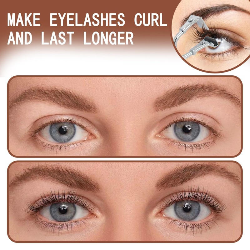 ZWWOGE Eyelash Curler 3-Piece Set Includes Partial Eyelash Curler, Double