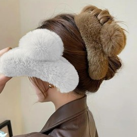 Wowjimi Hair Clips, Set of 2, 2 Colors, Large Size, Firmly Curled, Can Be Used for Dense Hair, Hair Accessories, Adult, Stylish, Simple, Cute, Commuting, Outing, Gift