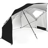 UPF 50+ Beach Umbrella with Sand Anchor, 94 Inch Windproof