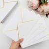 50 PCS White Envelopes 5x7 Invitation Envelopes A7 Size V-Flap
