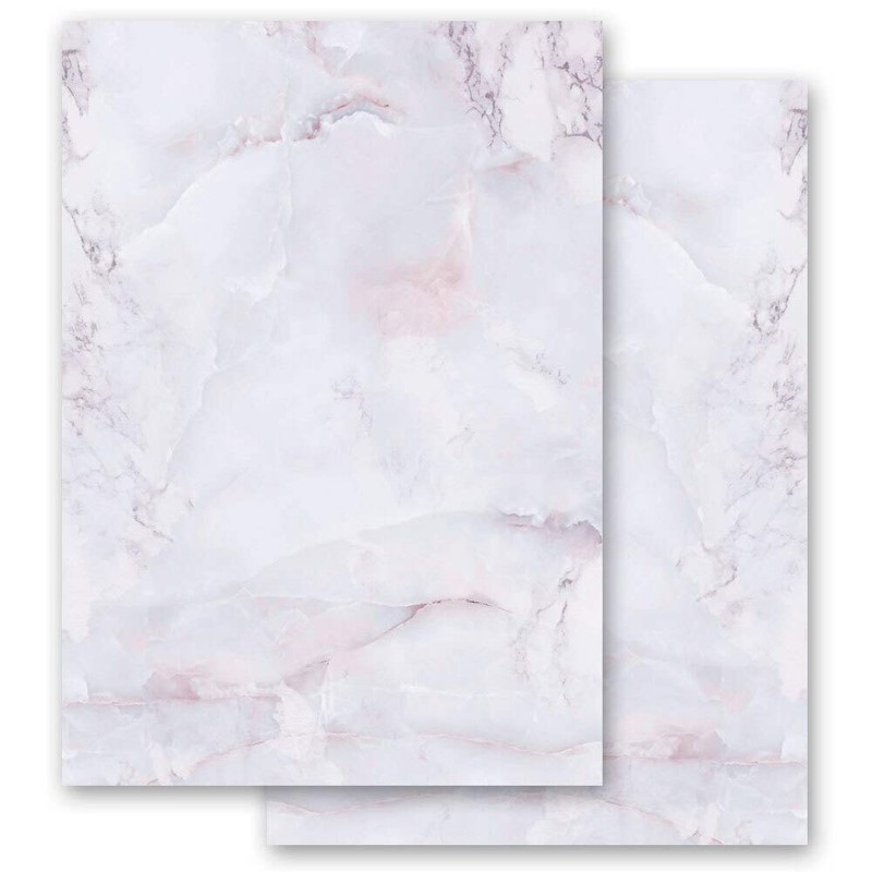 Writing Paper Sets Marble and Structure, Marble Lilac, 20 Sheets