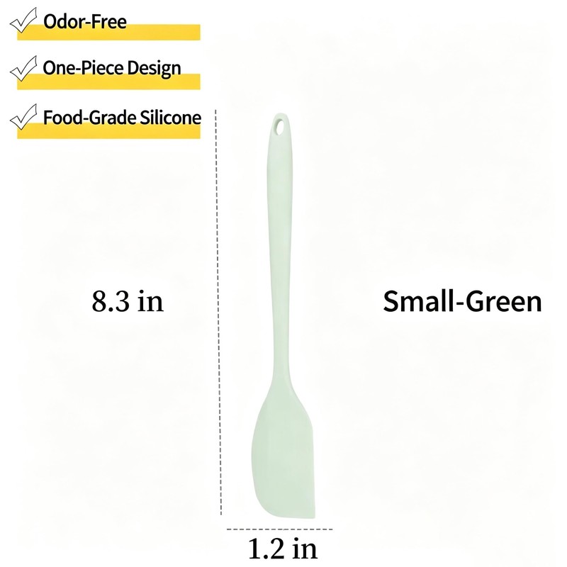 Mini Silicone Spatula Set, 4-Pack 8.3"×1.2"×0.4" Food-Grade Heat-Resistant Baking Scrapers