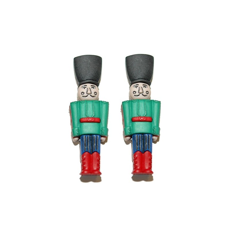 Green Christmas Nutcracker Stud Earrings (H361)