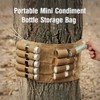 Portable Camping Condiment Bottle Storage Bag Mini Canvas Seasoning Storage
