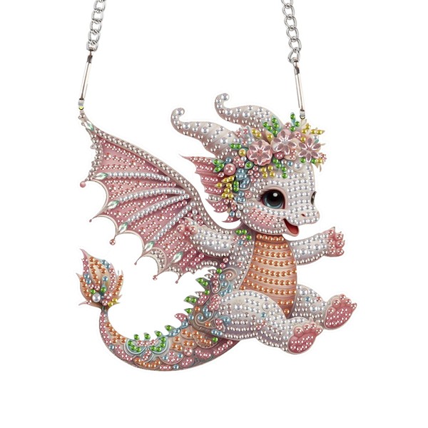 JZHYOAN DIY Dragon Diamond Painting Pendant Ornament Diamond Art Pendant