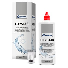 OXYSTAR Perossido di idrogeno per la disinfezione delle lenti a contatto, 300 ml, Bianco