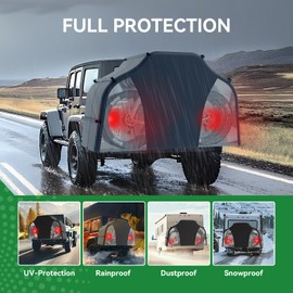 Bike Cover for Transport on Rack - Bike Cover for 2 or 3 Bikes on Rear Bike Rack, 300D Oxford Bicycle Cover Waterproof Outdoor Storage or Transportation for RV/ SUVS