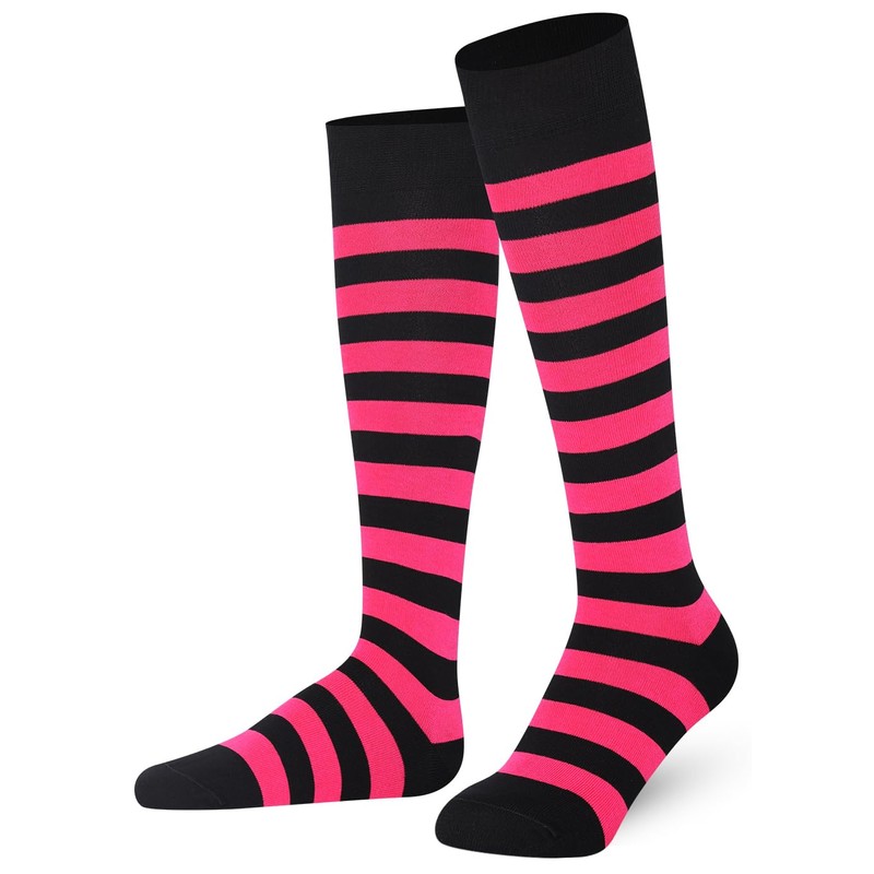 Mysocks® unisex knee high long striped socks with extra fine