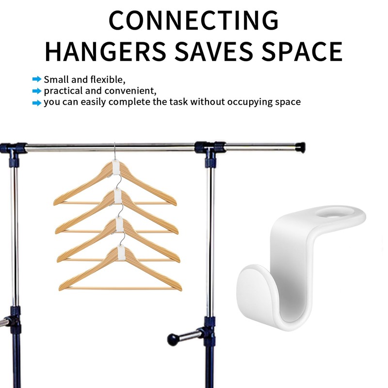 Hanger Hooks, 50pcs Clothes Hanger Connector Hooks, Space Saving Cascading