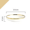 KeyChefLAB 8.25-Inch Porcelain Ceramic Deep Dish Plates for Kitchen, White