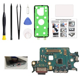 Charging Port Replacement Kit Compatible with Galaxy S22 US Version, Dock Board USB-C Connector Only for S22 SM-S901U, SM-S901U1, SM-S901W, with Instruction Manual, Toolkit