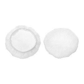 sourcing map 2pcs Car Polisher Bonnet Buffing Pad Plush Polishing Buffing Pad Cover for 5"-6" Car Buffer Bonnets Polisher, White