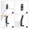 MAXQUU 6 Pieces Black Towel Hooks, Wall Hooks, Drilled Coat