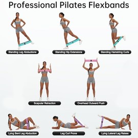 Bandas de resistencia, bandas de entrenamiento de ejercicio para mujeres y hombres, juego de 5 bandas elásticas para piernas de botín, bandas flexible