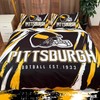 NINEBLITZ Pittsburgh Bedding Football Comforter Set Queen 4 Pieces with