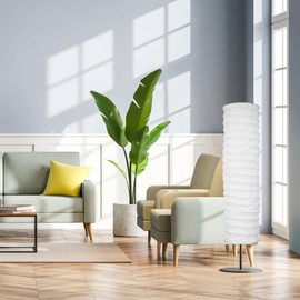 ULTECHNOVO Decorative Floor Lamp Shade Paper Lamp Shade Large White Suitable for Living Room Bedroom Study