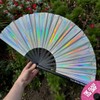 Silver Holographic Fan