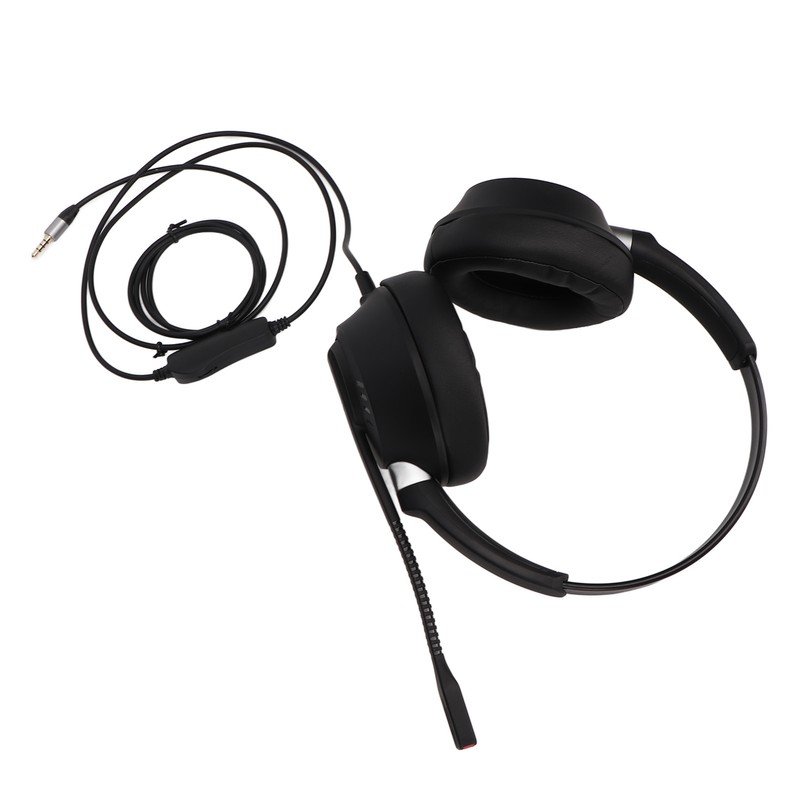 Binaural Customer Service Headset ENC Noise Reduction 3.5mm Communication Headset