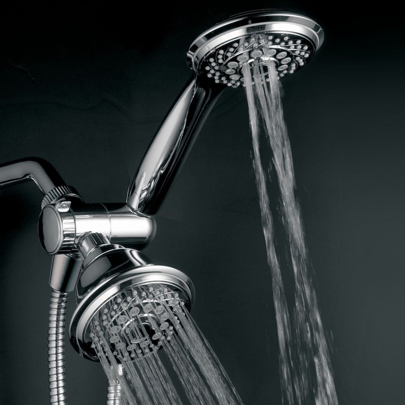 HotelSpa Luxury 30-Setting 3-Way Shower Combo, Chrome, 5 ft