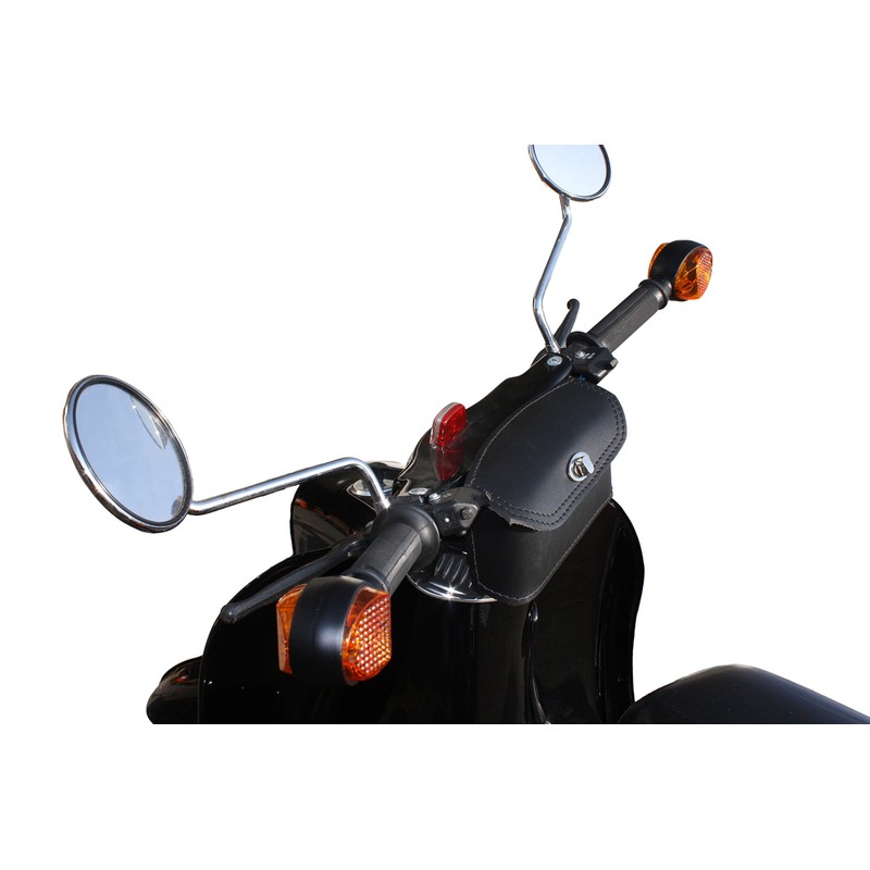 Leather Handlebar Bag Black Suitable for Simson Schwalbe KR50 KR51