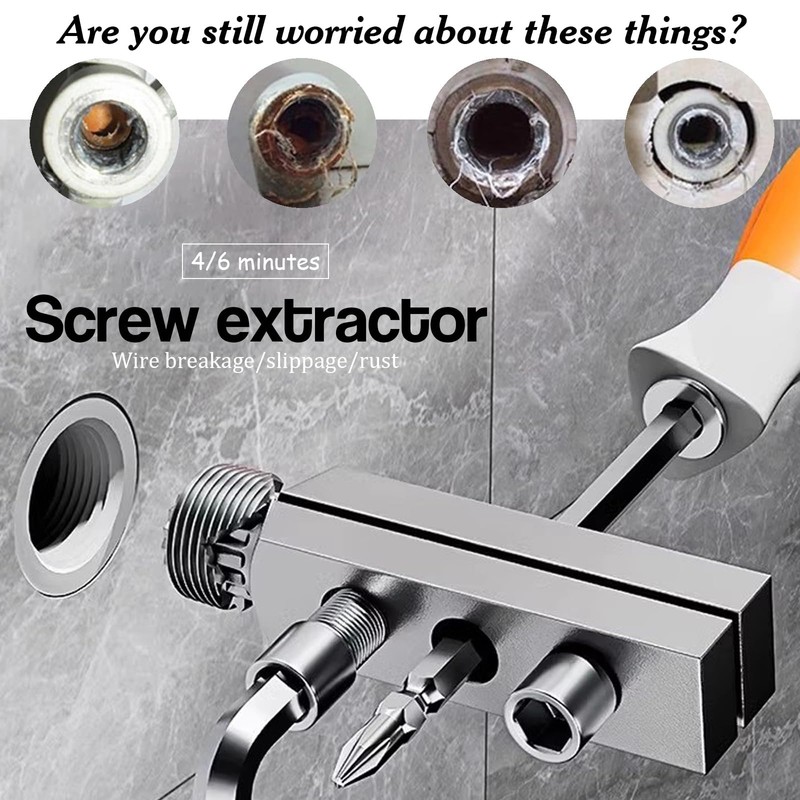 XoeLLe Screw Extractor, Left Extractor, Damaged Screw Extractor Set, Screw