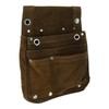 Sankyo Corporation DBLTACT Suede Genuine Leather Nail Bag 2-Tier Brown